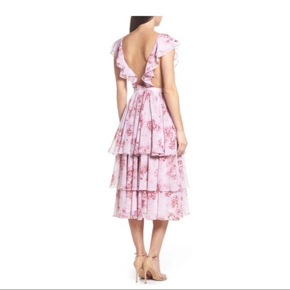 FAME AND PARTNERS FLORAL MIDI DRESS - Picture 6 of 8